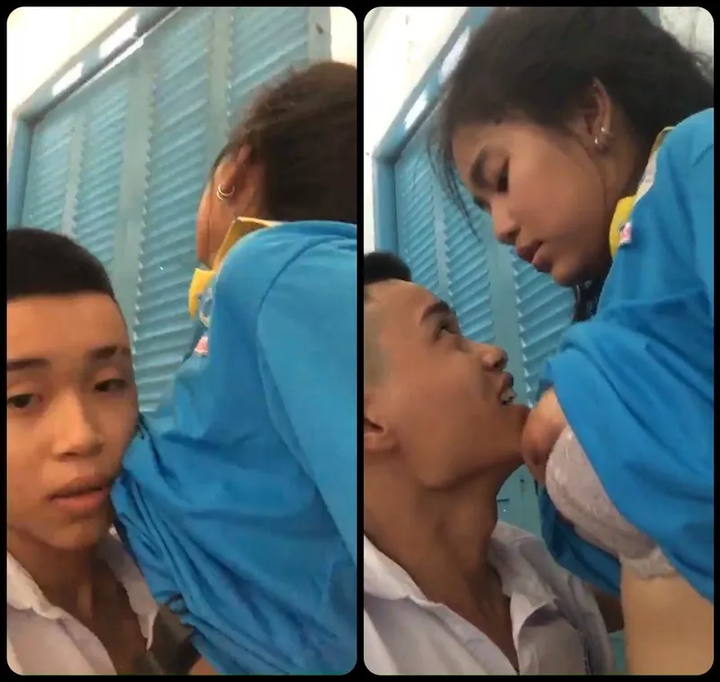 2 em học sinh xoạc trong lớp học