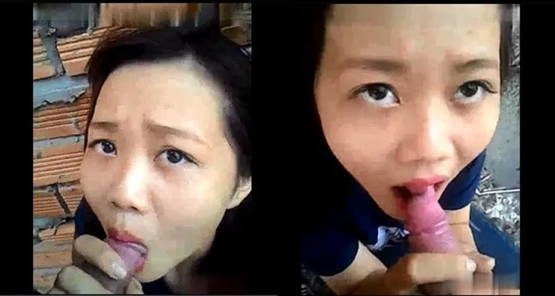 Gấu liếm thằng nhỏ ở vườn sau nhà